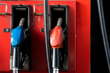 Close up picture of oil dispenser, oil pump