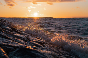 sunset over the sea