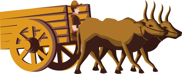 Fototapeta premium cartoon of cart