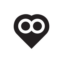 Owl icon. Simple style owl location big sale poster background symbol. Owl brand logo design element. Owl t-shirt printing. Vector for sticker.