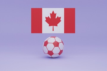 World cup flag and ball Canada