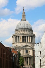 Fototapeta na wymiar London in the UK in June 2022. A view of St Pauls Cathedral