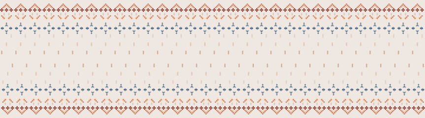 Cross Stitch embroidery.  Geometric pattern. Texture Textile Fabric Clothing print. Pixel Seamless Vector.