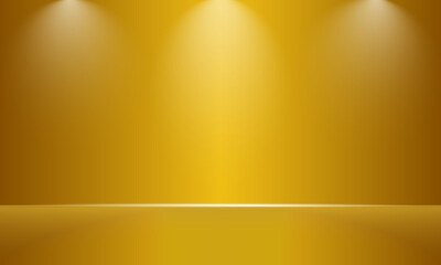 yellow orange gold background illustration design stage studio space stage show with stage lighting spotlight