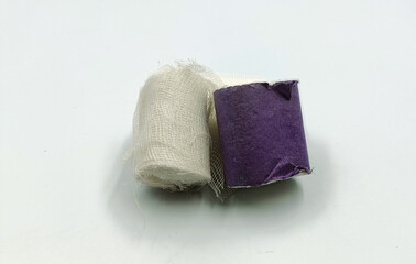 White Bandage Isolated on white Background.