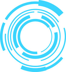 Sci-fi futuristic circle ornament illustration