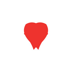 Hearth icon. Simple style gift shop big sale poster background symbol. Hearth brand logo design element. Hearth t-shirt printing. Vector for sticker.