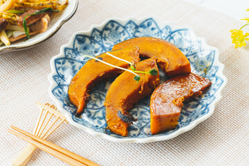 かぼちゃの麺つゆ煮