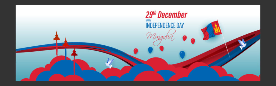 Vector illustration of happy Mongolia independence day