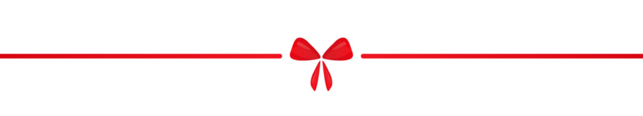 Czerwona kokardka linia wstążka red bow line ribbon