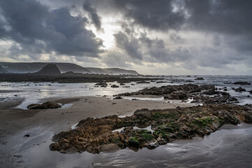 Stormy weather at Widemouth Bay