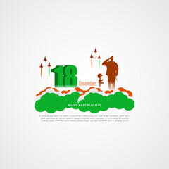 Fototapeta premium Vector illustration of happy Niger republic day