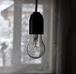 The bulb does not light due to the lack of electricity