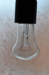 The bulb does not light due to the lack of electricity