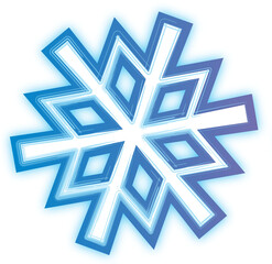 Snowflake Crystal Abstract 1 Transparent PNG Blue and Aqua
