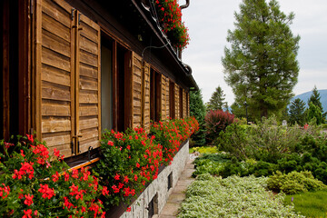 old house with flowers