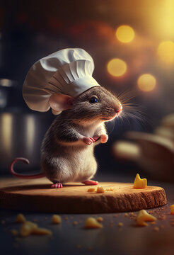 mouse with a chef hat
