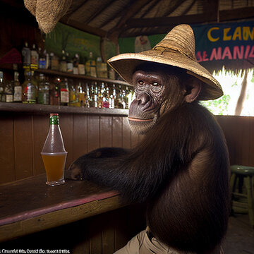 Monkeying around at the bar