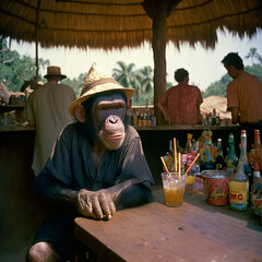 Monkeying around at the bar