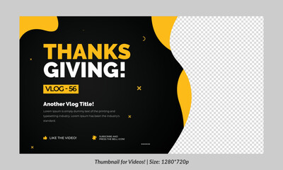 Editable Thumbnail for videos and all social platforms usable in your all videos Editable Premium Vector, Customizable Thumbnails fully customizable	
