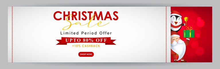 Vector illustration of Merry Christmas Sale banner