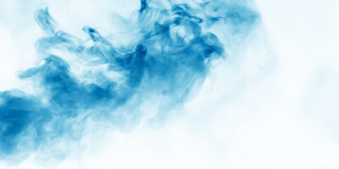 Light blur background with cyan, blue fog floating in the air.