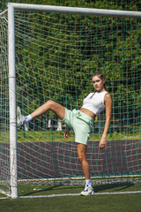 Portrait of a young beautiful brunette woman