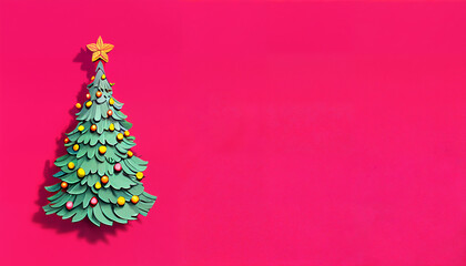 christmas tree on red