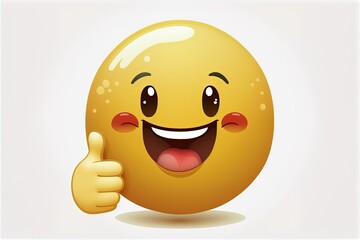 smiley face with thumbs up emoticon