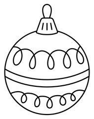 Simple Christmas line ball