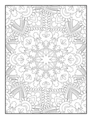 Flower Mandala Coloring Pages, Floral Mandala Coloring Page, Pattern Coloring page.