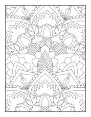 Flower Mandala Coloring Pages, Floral Mandala Coloring Page, Pattern Coloring page.