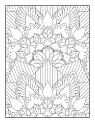 Flower Mandala Coloring Pages, Floral Mandala Coloring Page, Pattern Coloring page.