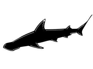 Artsy Bonnet Head Shark Silhouette 