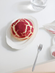 breakfast bread on a white table top