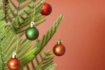 Christmas tree and ornaments