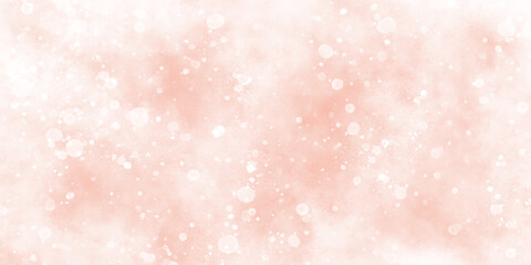 Pink background with bokeh, beautiful pink watercolor background with various bokeh surrounding randomly, soft pink texture with smoke and clouds.