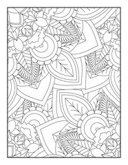 Fototapeta na wymiar Mandala Coloring Pages, Pattern Coloring Page, Adult Coloring Page.