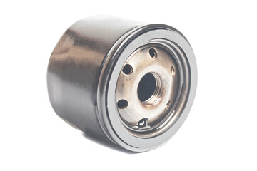Car oil filter isolated on white background