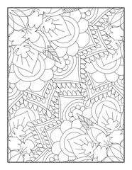 Fototapeta na wymiar Mandala Coloring Pages, Pattern Coloring Page, Adult Coloring Page.
