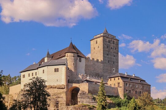 A view to the historical castle Kost, Czech republic