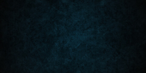 Dark black and blue stone concrete grunge wall texture and backdrop background anthracite panorama. Panorama dark black or blue slate background or texture.	
