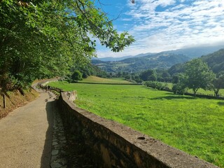 Scenic view of the nature in Ruta del Alba, Asturias, Spain