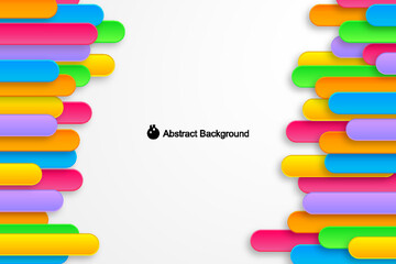 Colored sticks standing on a white background. Minimal and modern background.
