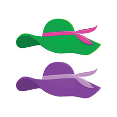 Kentucky derby hats design vector flat isolated illustration