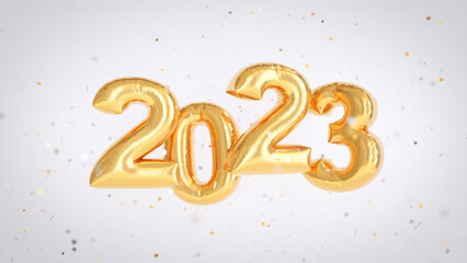 Gold Balloons Text 2023 Background