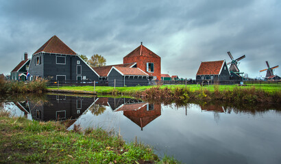 Obraz premium Zaanse Schans outdoors beautiful view