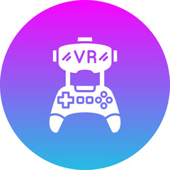 Gamepad Gradient Circle Glyph Inverted Icon