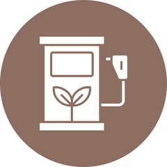 Eco Fuel Multicolor Circle Glyph Inverted Icon