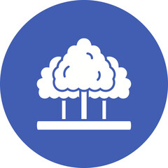 Nature Multicolor Circle Glyph Inverted Icon